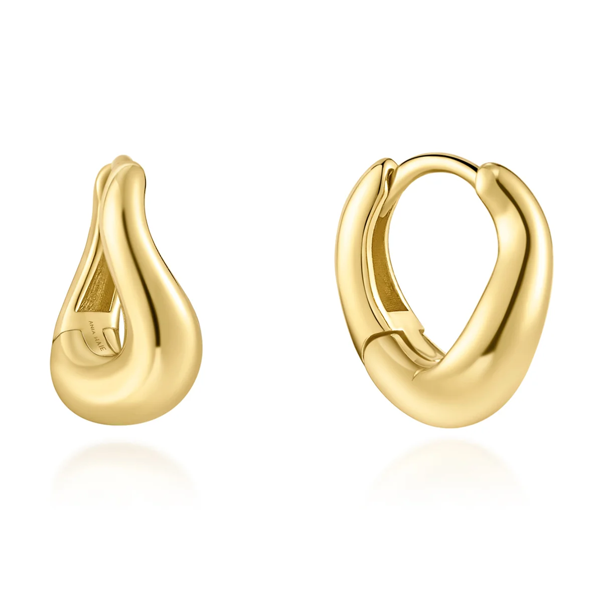 Ania Haie Gold Wave Huggie Hoop Earrings