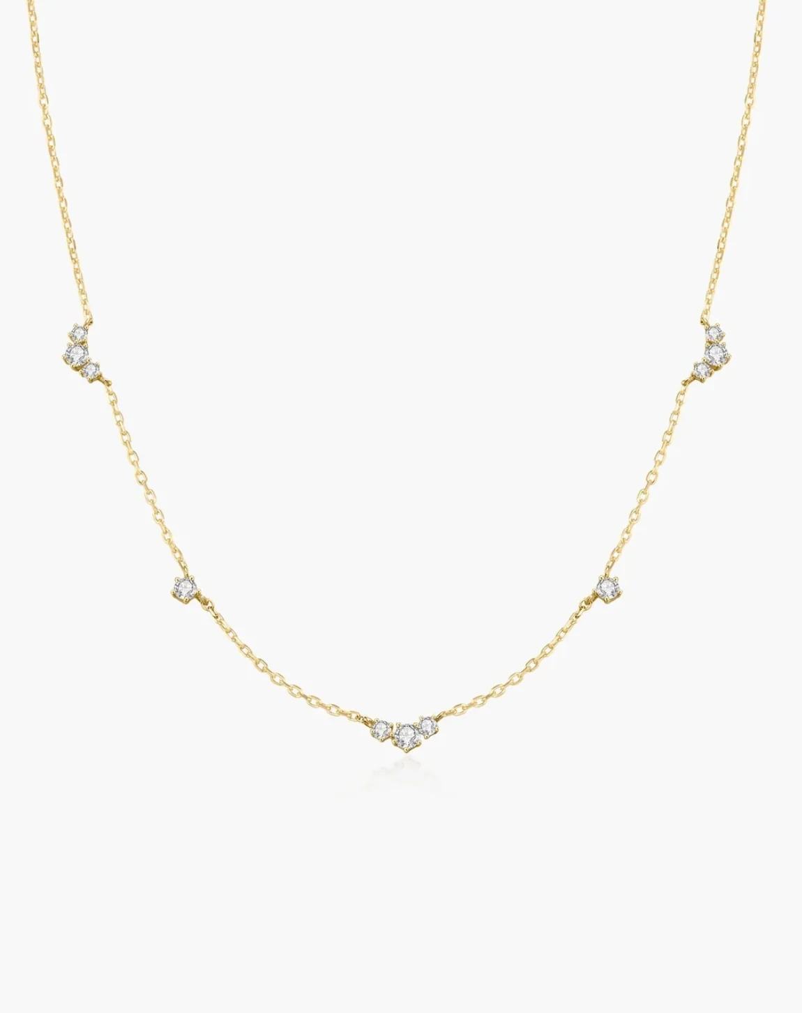 Ania Haie Gold Cluster & Single Station Necklace 