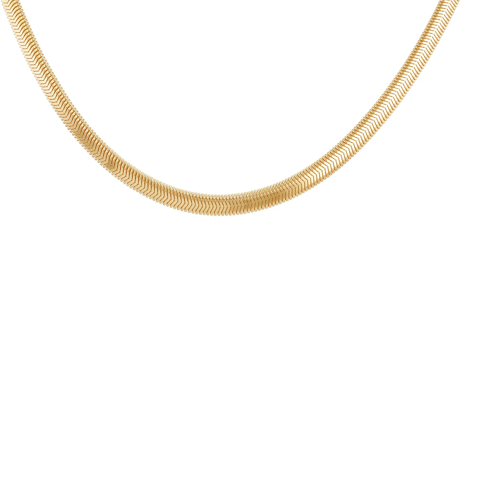 9ct Yellow Gold Flat Snake Chain 18'