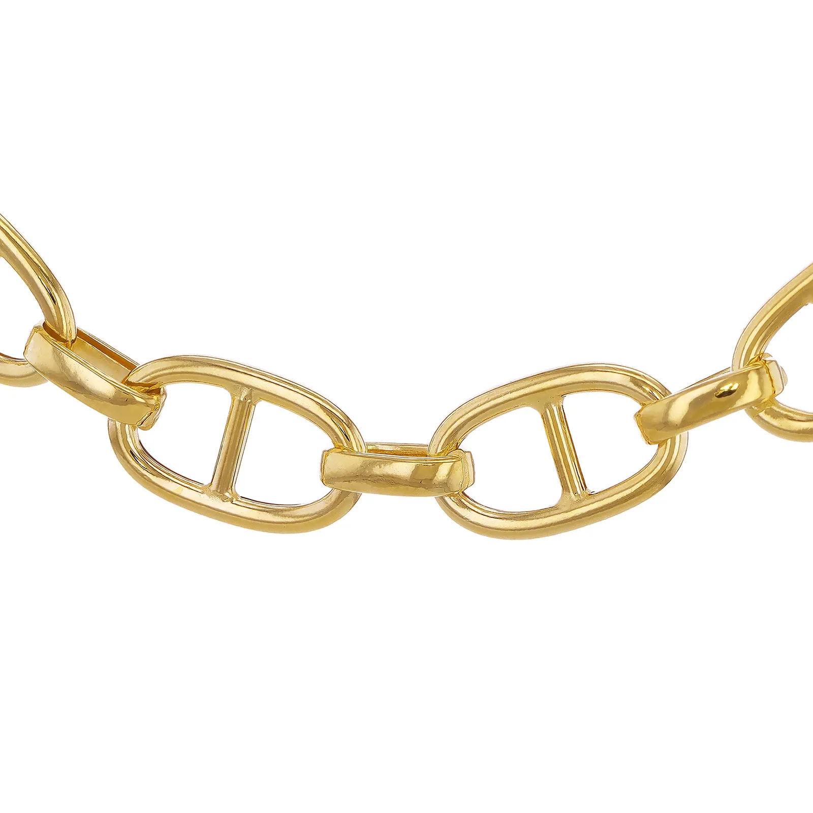9ct Yellow Gold Hollow Rambo Necklace 46cm/18'
