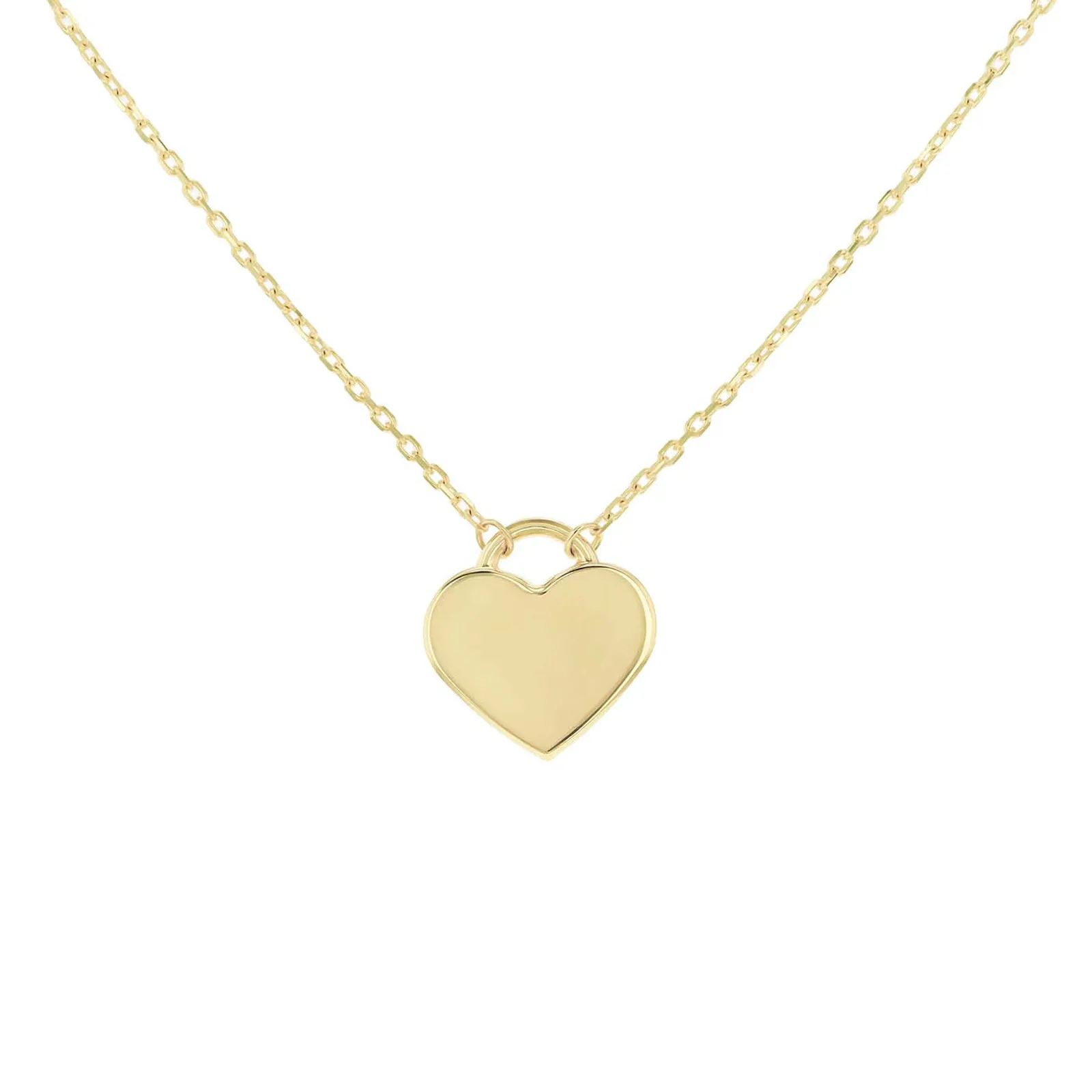 9ct Yellow Gold Heart Drop Necklace