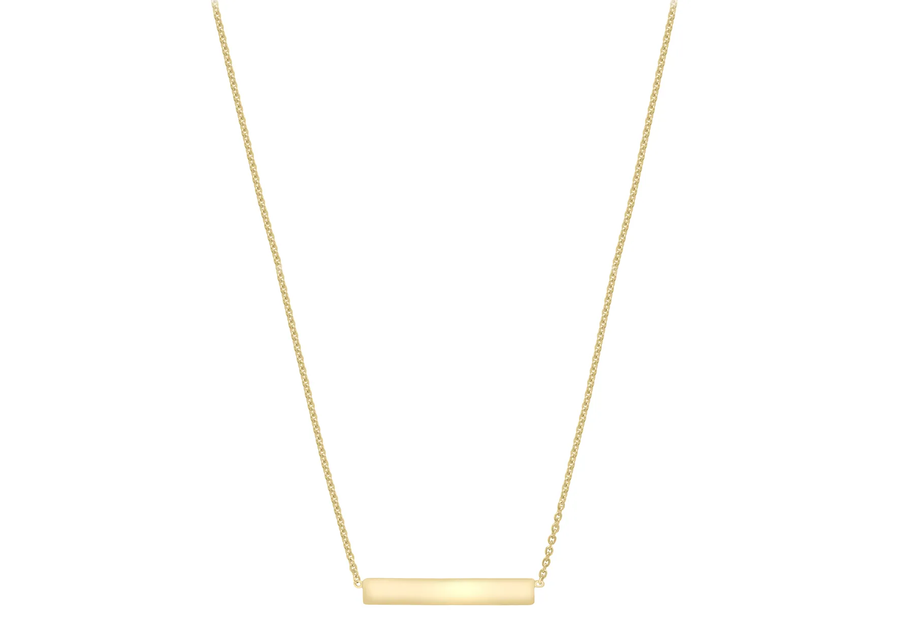 9ct Yellow Gold Horizontal-bar Adjustable Necklace 14896