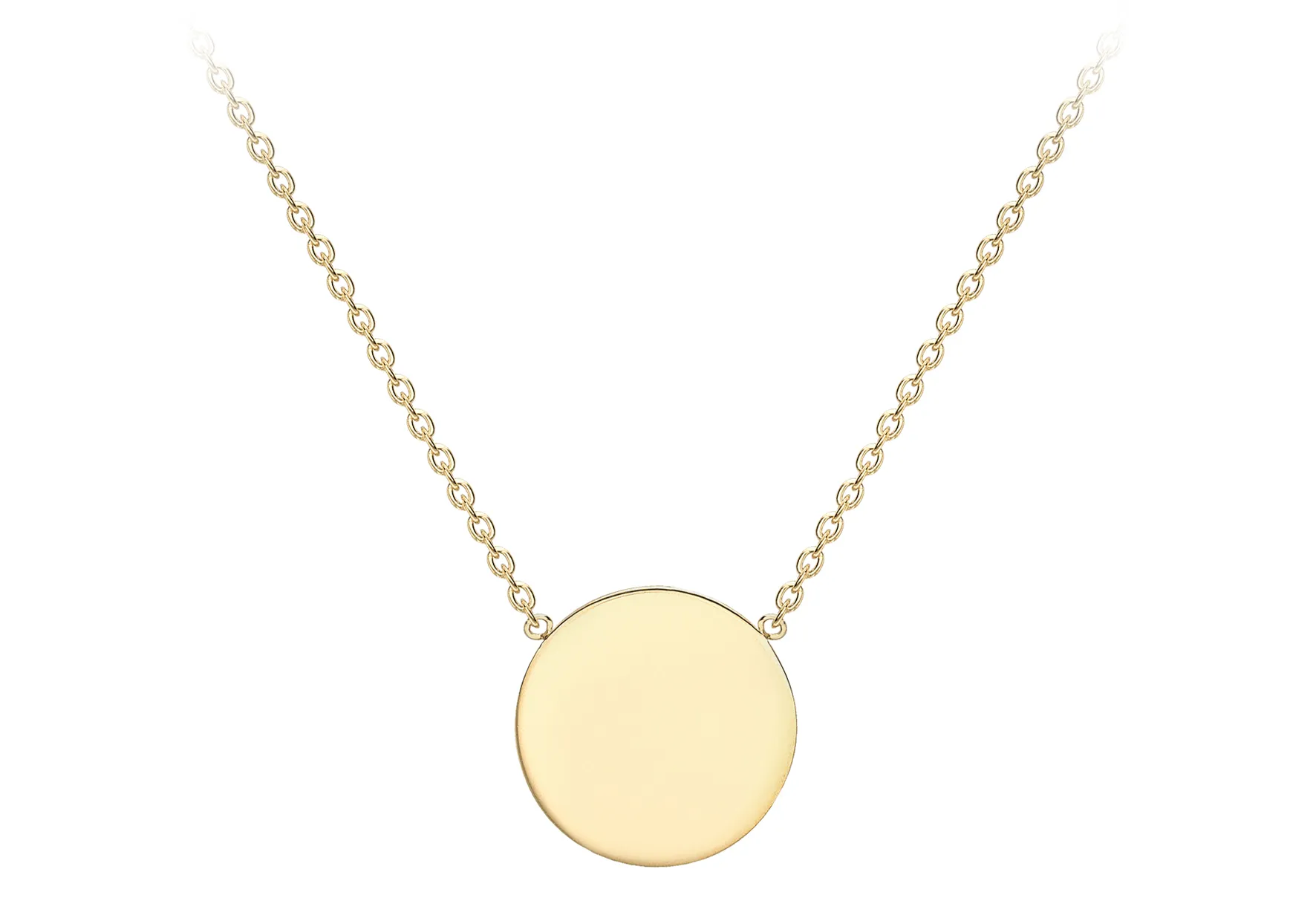 9ct Yellow Gold Disc Pendant