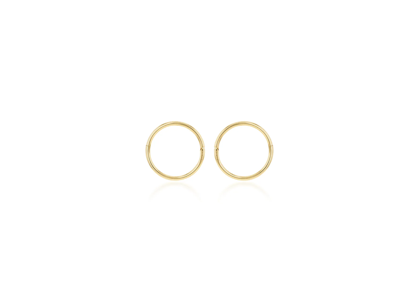9ct Yellow Gold 10mm Endless Hoop Earring
