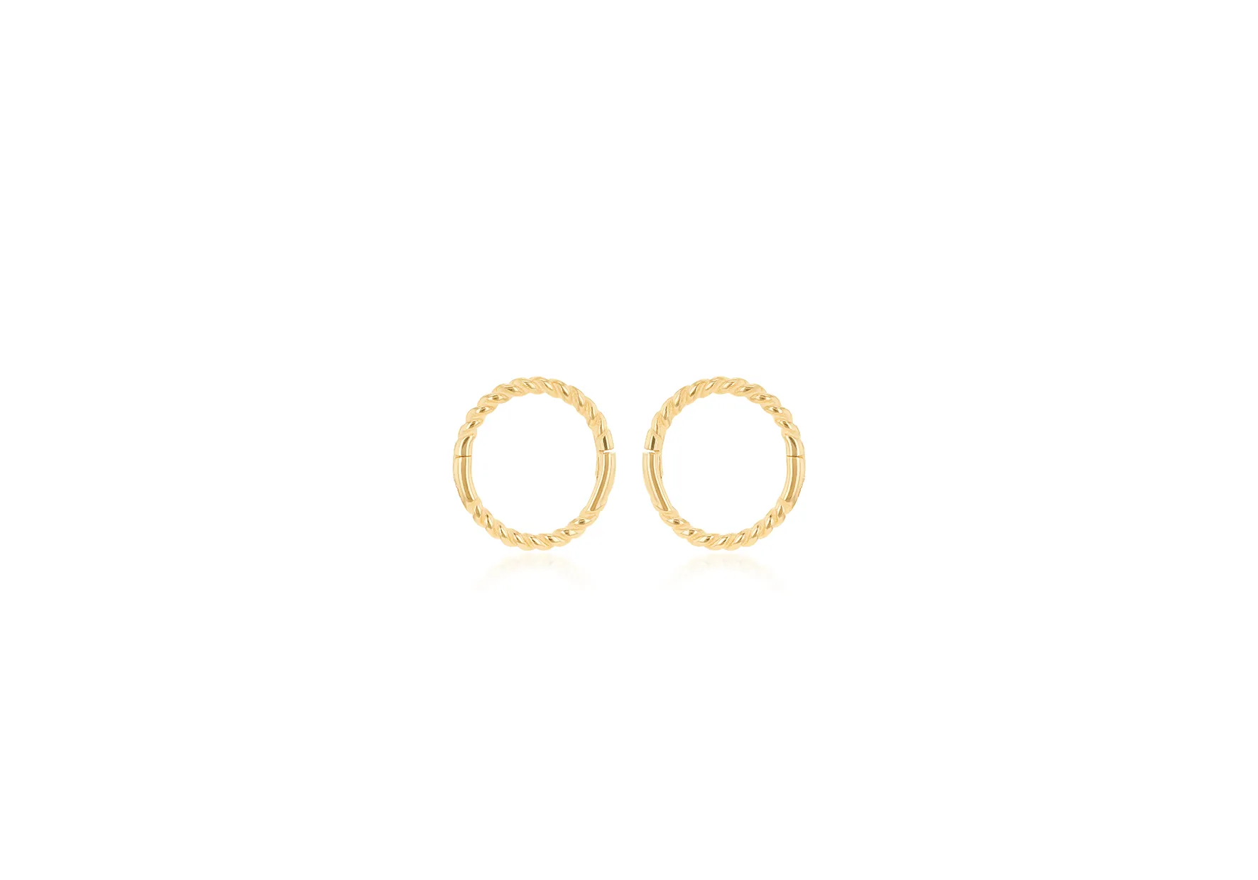 9ct 8mm Twist Endless Hoops