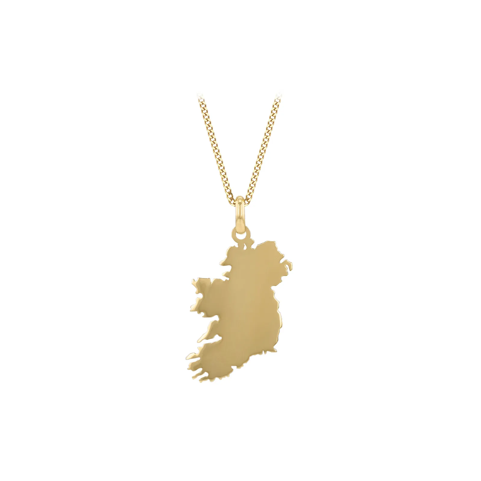 9ct Yellow Gold Celtic Map Of Ireland Pendant