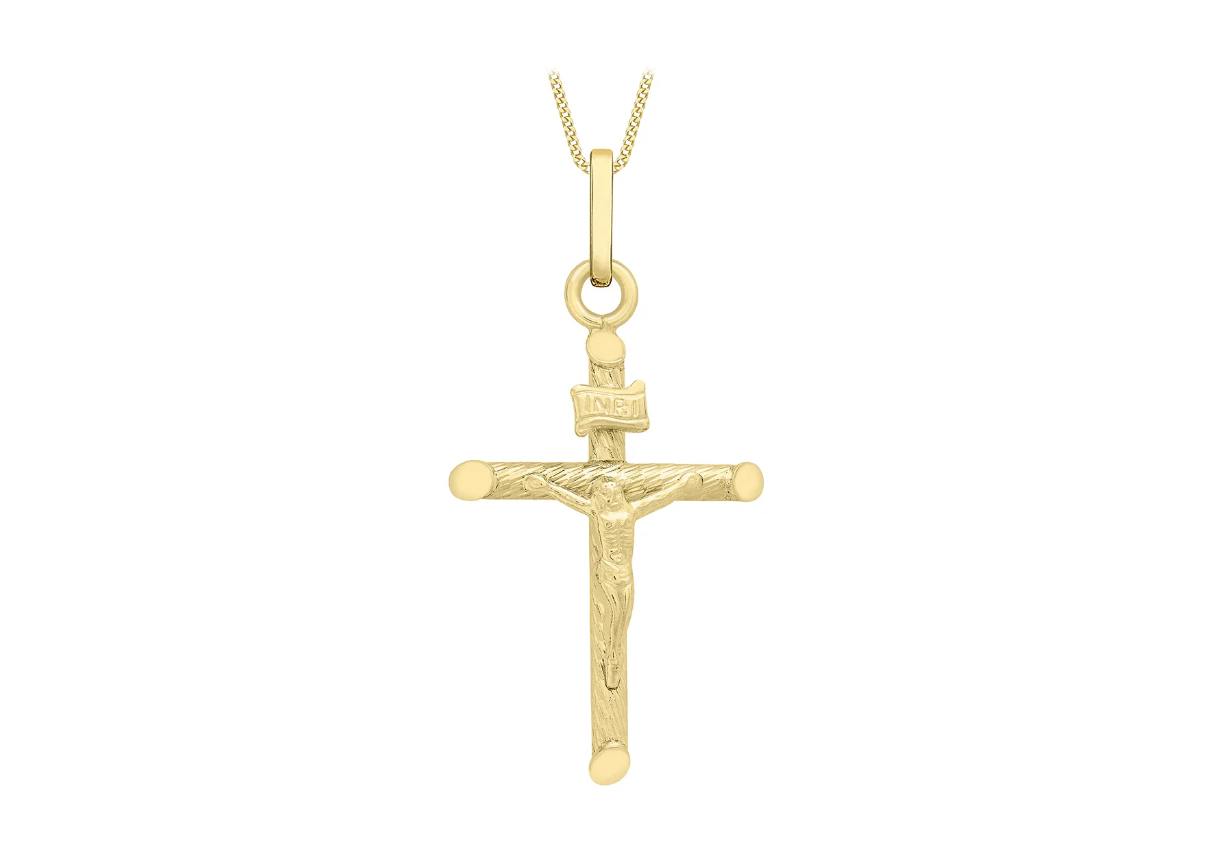 9ct Yellow Gold Crucifix Pendant