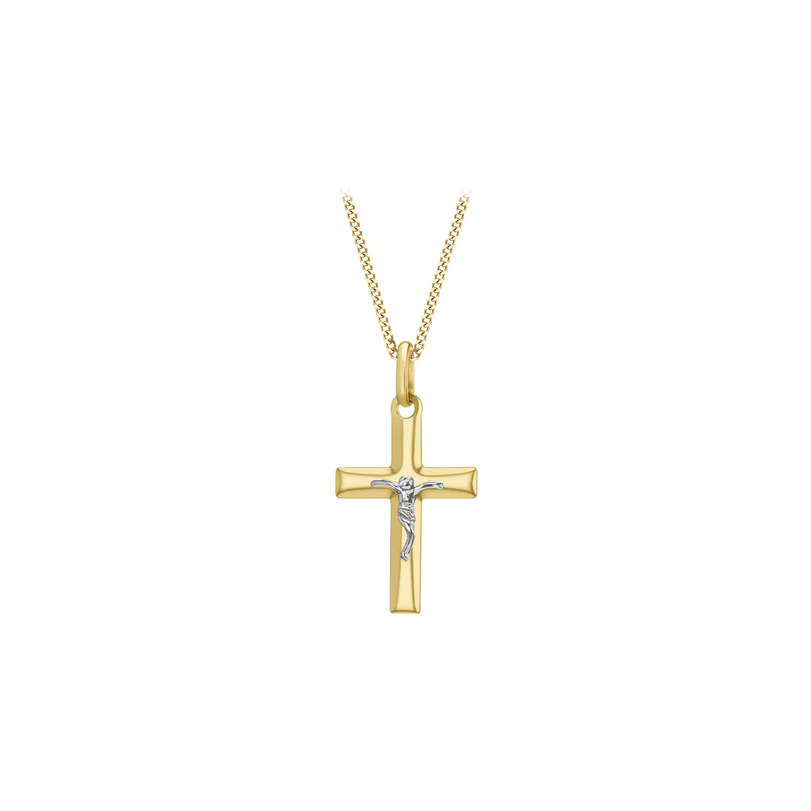 9ct Yellow Gold 12.5mm X 25mm Crucifix Pendant 