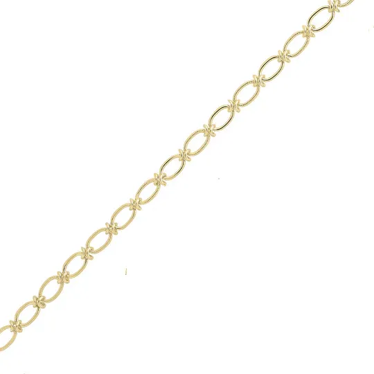 9ct Yellow Gold Oval Handmade Bracelet