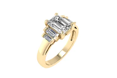 18ct Yellow Gold Lab Grown Diamond Engagement Ring 18073