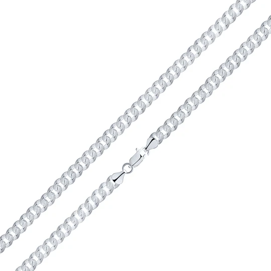 Sterling Silver Gents 6.5mm Curb Necklace 20'