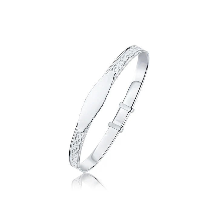 Sterling Silver Claddagh Baby Bangle 