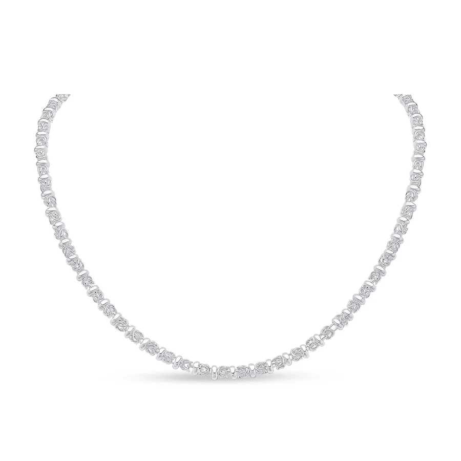 Sterling Silver Handmade 5mm Handmade Byzantine Chain 20