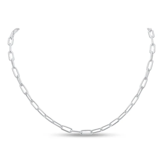 Sterling Silver Handmade Paperlink Neckchain 18'