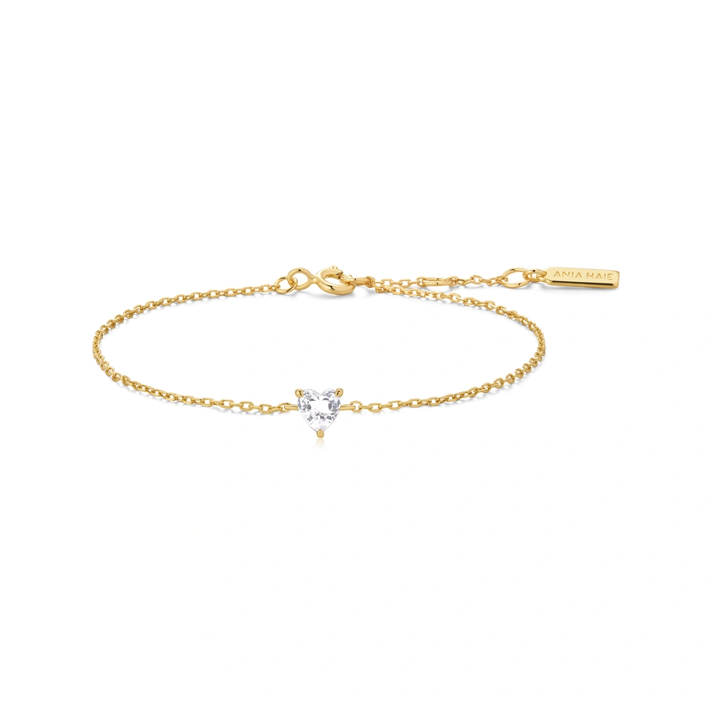 Ania Haie Gold Sparkle Heart Bracelet