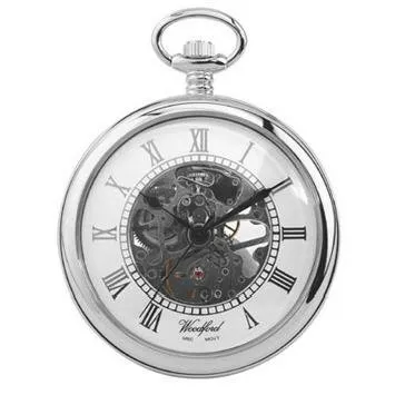 Woodford Open Face Skeleton Pocket Watch