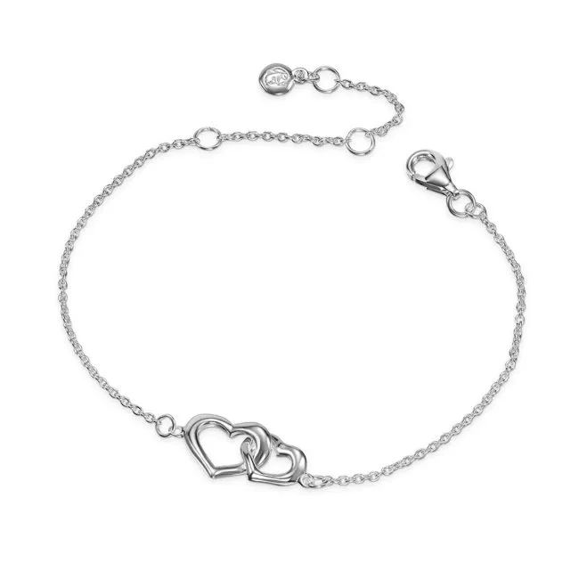 Little Star Sterling Silver Dila Open Heart Bracelet 