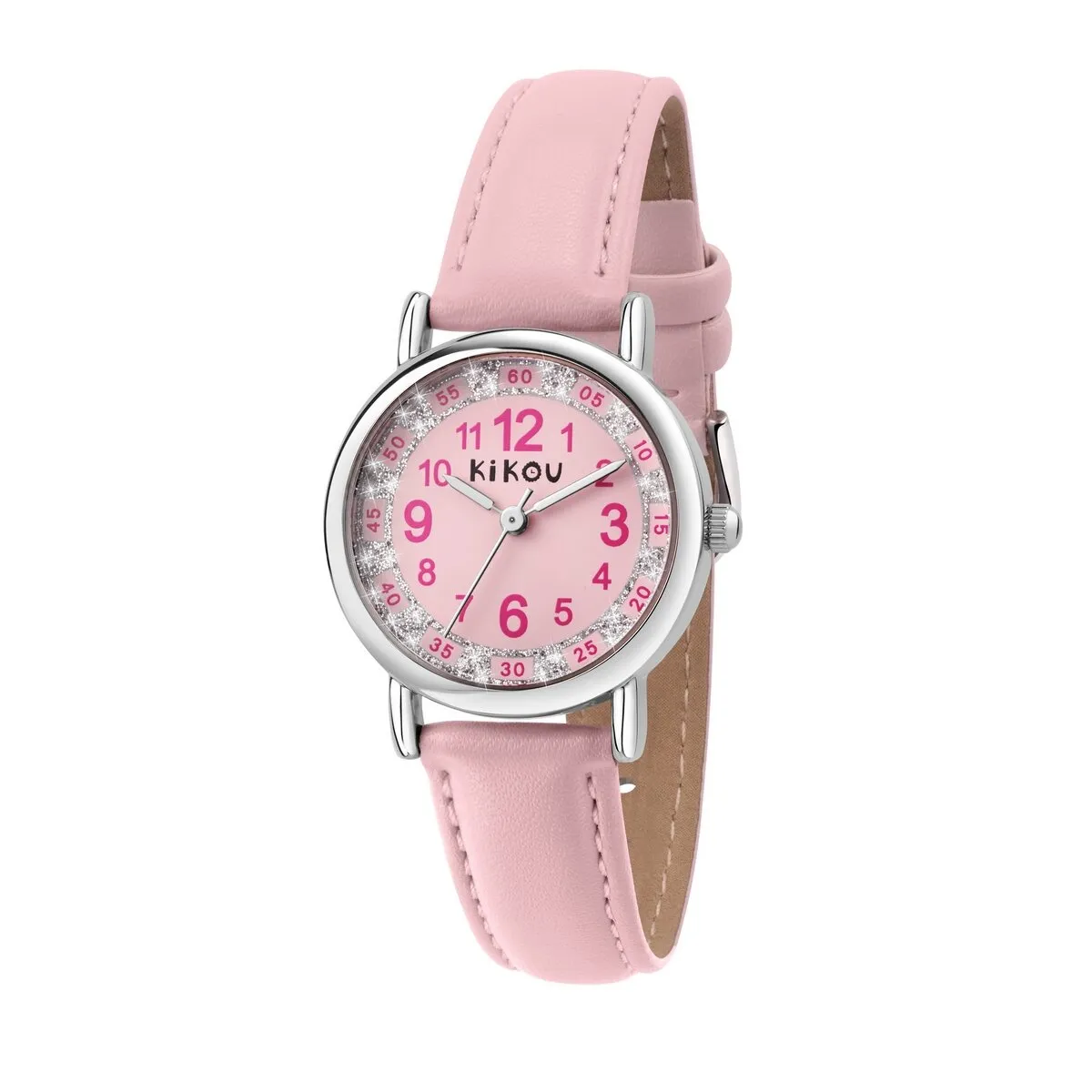 Kikou Kids Mademoiselle 28mm Rose Dial Pink Strap Watch