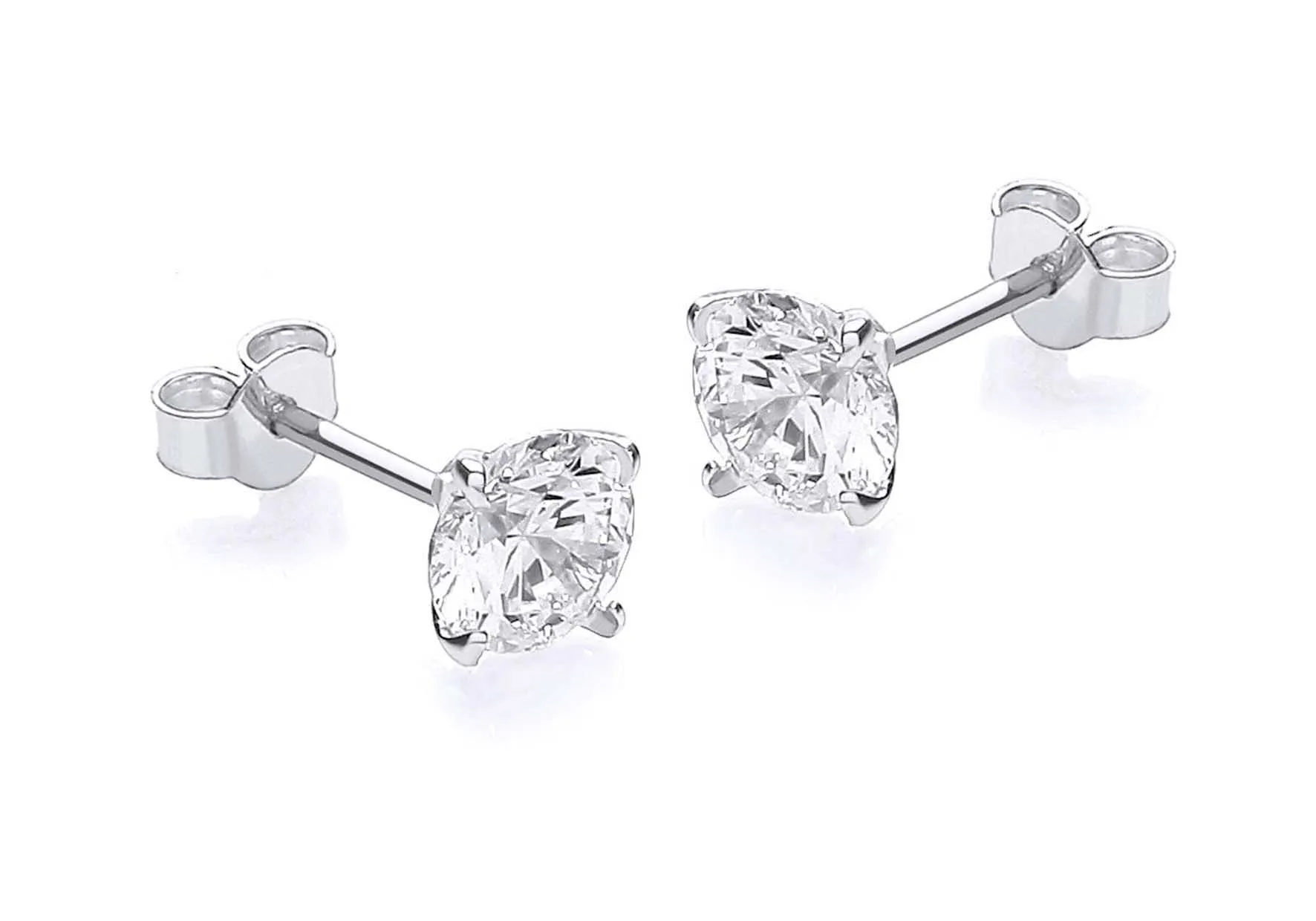 9ct 6mm Cz Stud Earrings 12343