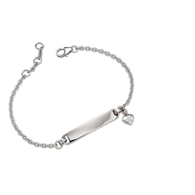 Aisha Diamond Charm Id Bracelet