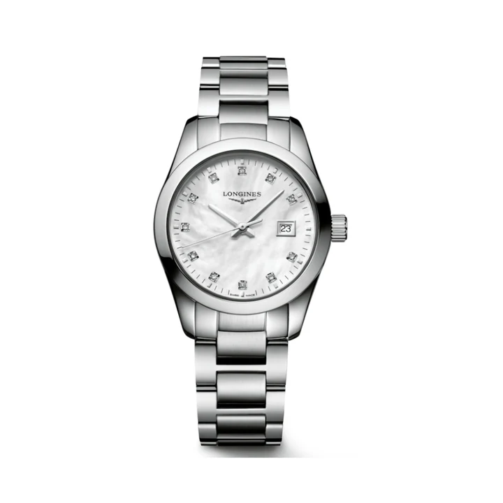 Longines Conquest Classic Mother Of Pearl Diamond Dial 30mm Watch L22864876