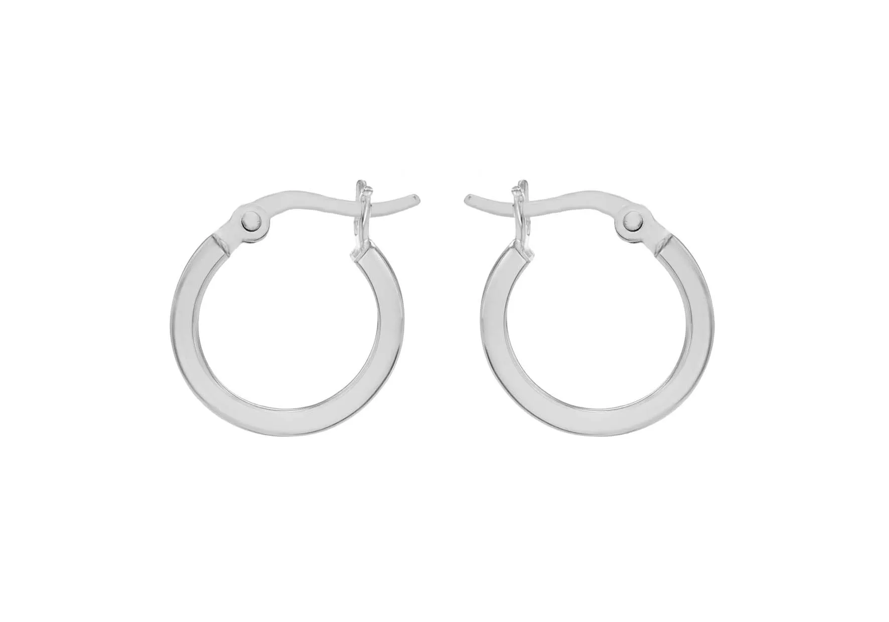 Sterling Silver 15mm Square Tube Earrings