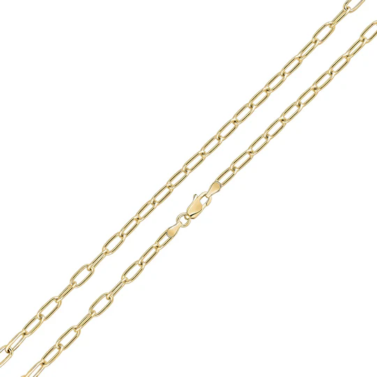 9ct Yellow Gold Paperchain Link Handmade Bracelet