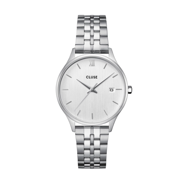 Cluse Minuit Date Watch Steel, Full Silver Colour Cw14303