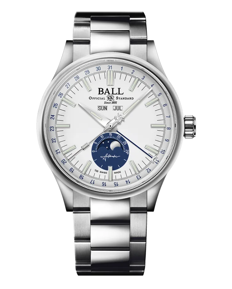 Ball Engineer Ii Moon Calendar Nm3016c-s1j-wh Limited Edition