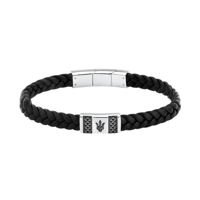 Maserati Jewels Leather Bracelet Jm424ave25