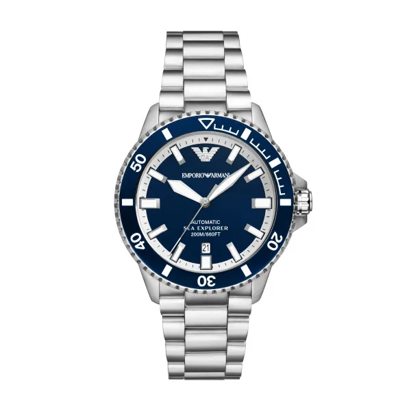 Emporio Armani Blue Bezel Sea Explorer Watch Ar60079