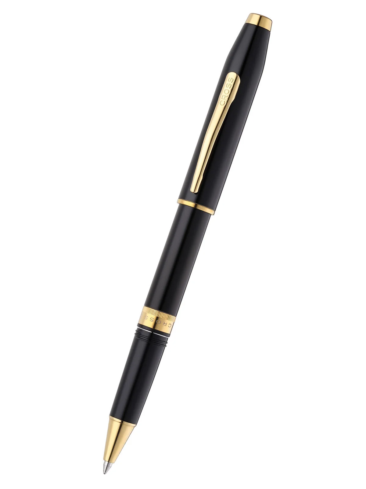 Cross Foundry Glossy Black Lacquer With Pvd Gold Appointments Rollerball Pen