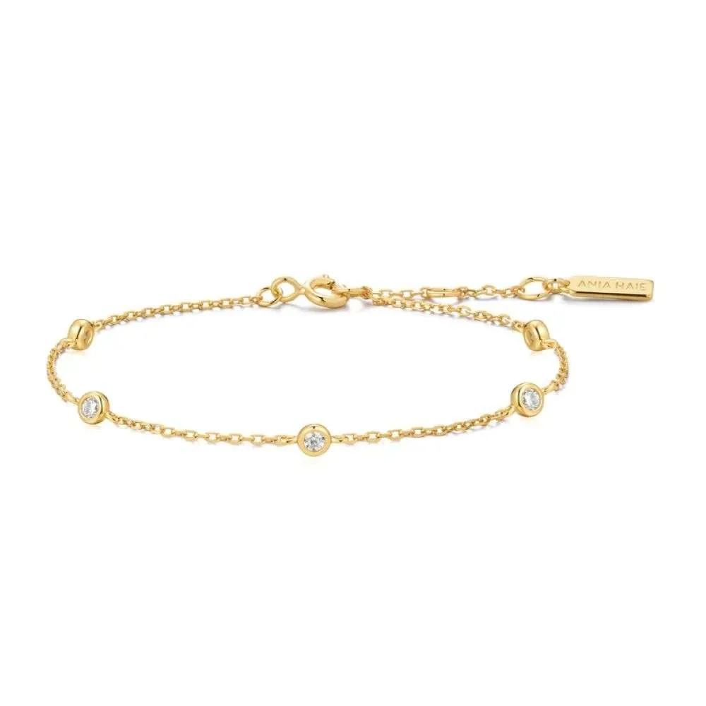 Ania Haie Gold Classic Bezel-set Station Bracelet