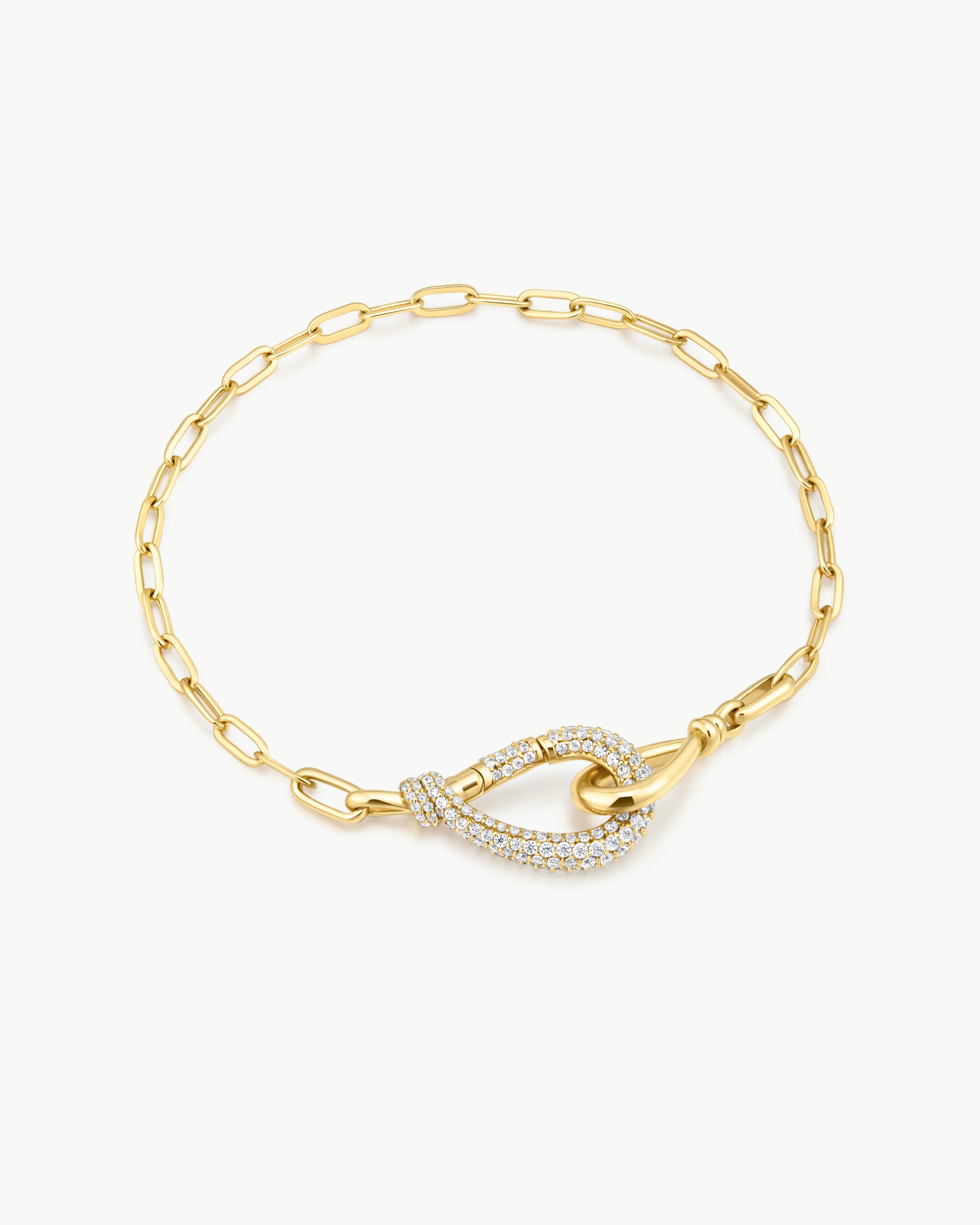Ania Haie Gold Interlocked Pave & Polished Knot Bracelet 