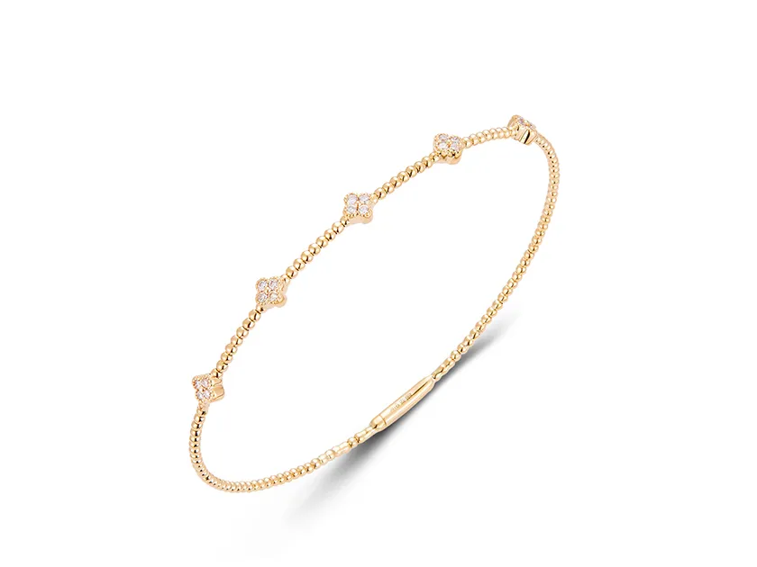 14ct Yellow Gold Diamond Bangle 19889