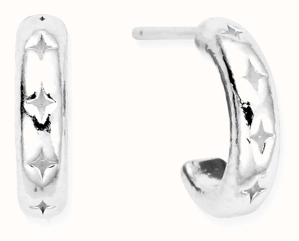 Chlobo Cut Out North Star Huggie Hoops