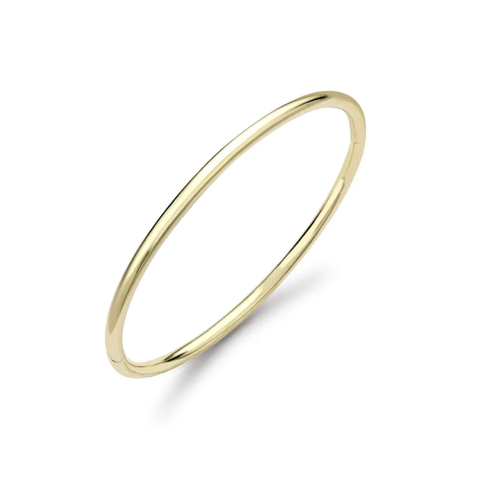 9ct Yellow Gold Round Solid Bangle