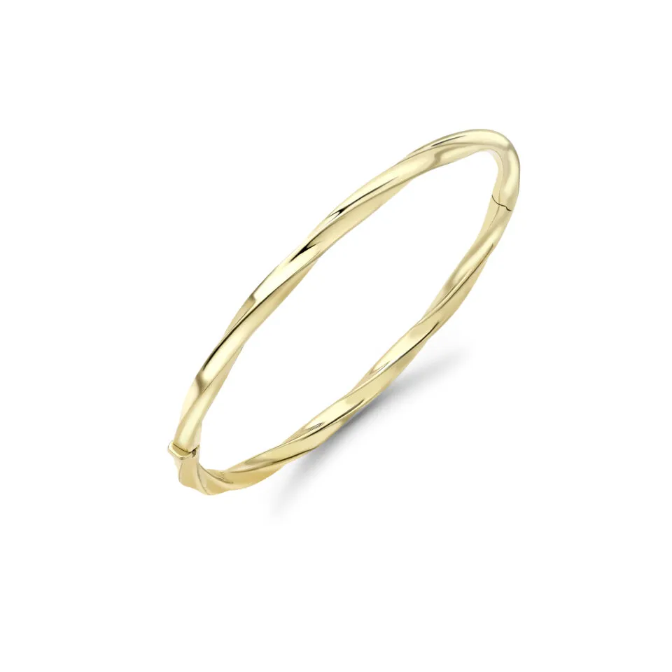 9ct Yellow Gold Twisted Bangle