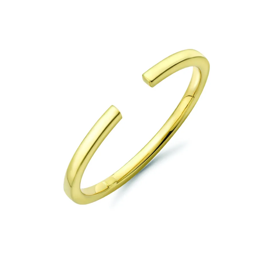 9ct Yellow Gold Cuff Style Square Bangle 