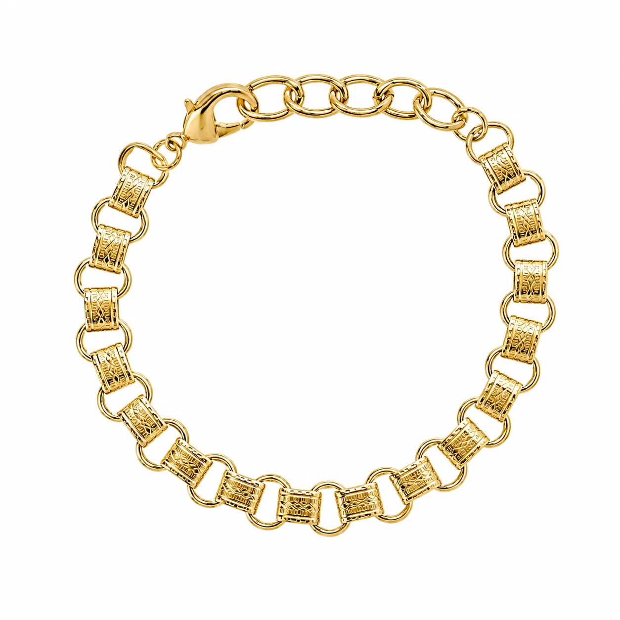 Burren Last Goodbye Textured Link Bracelet 