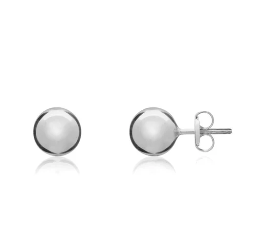 9ct 7mm White Gold Ball Stud