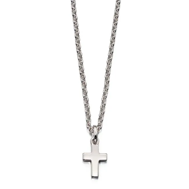 Little Star Kaia  Plain Small Cross Pendant And Chain