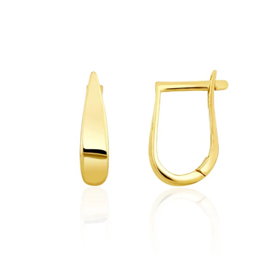 9ct Yellow Gold Stirrup Earrings 13959