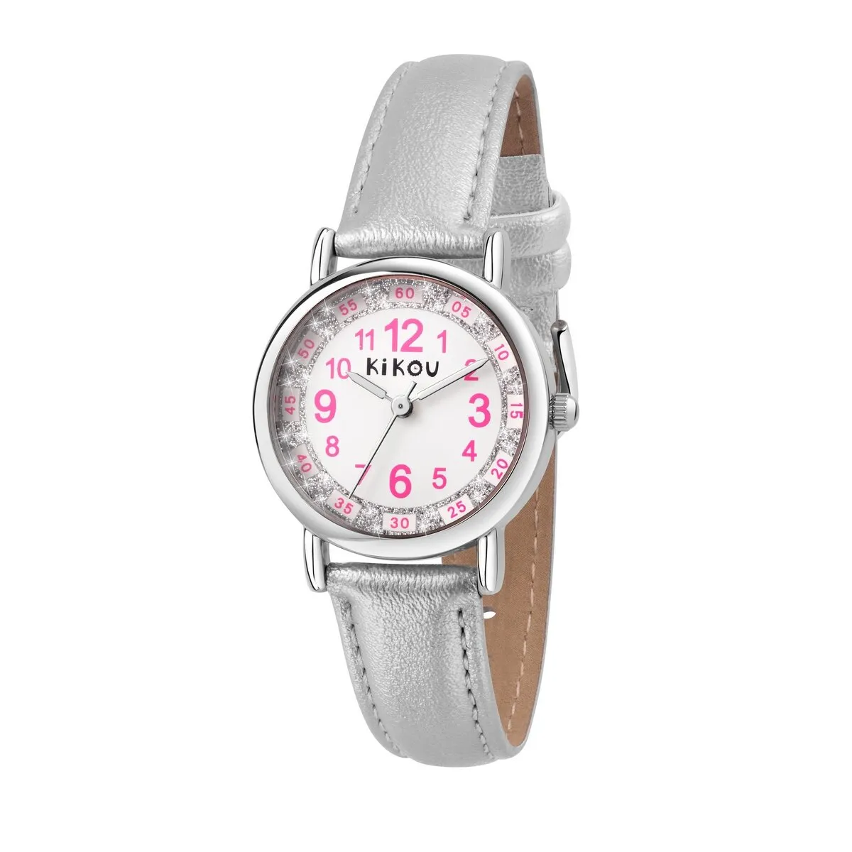 Kikou Kids Mademoiselle 28mm White Dial Silver Strap Watch