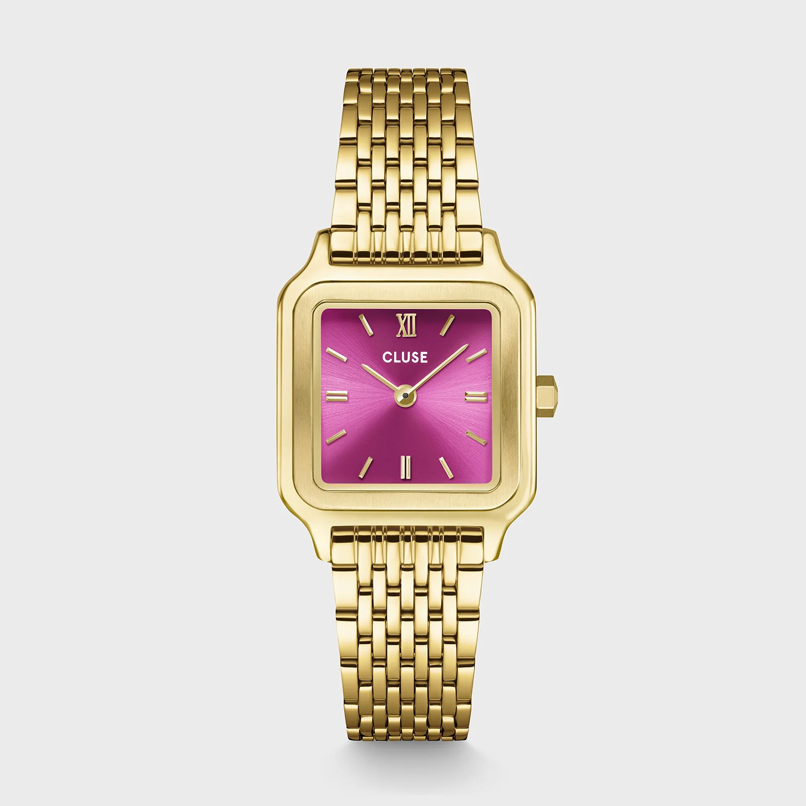 Cluse Gracieuse Petite Watch Steel, Fuchsia Pink Gold Colour Cw11829