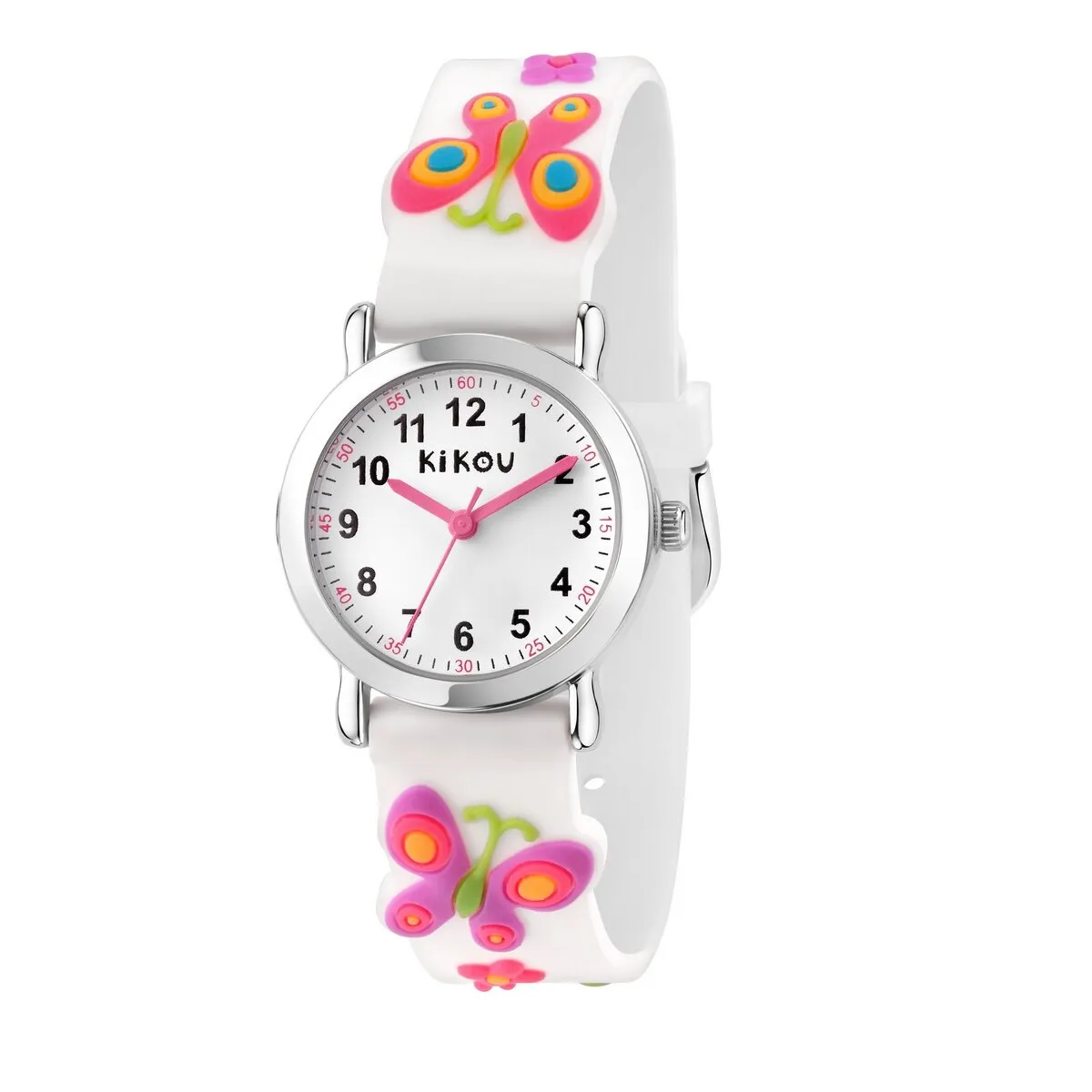 Kikou Kids Mignon 26mm White Dial White Strap Watch