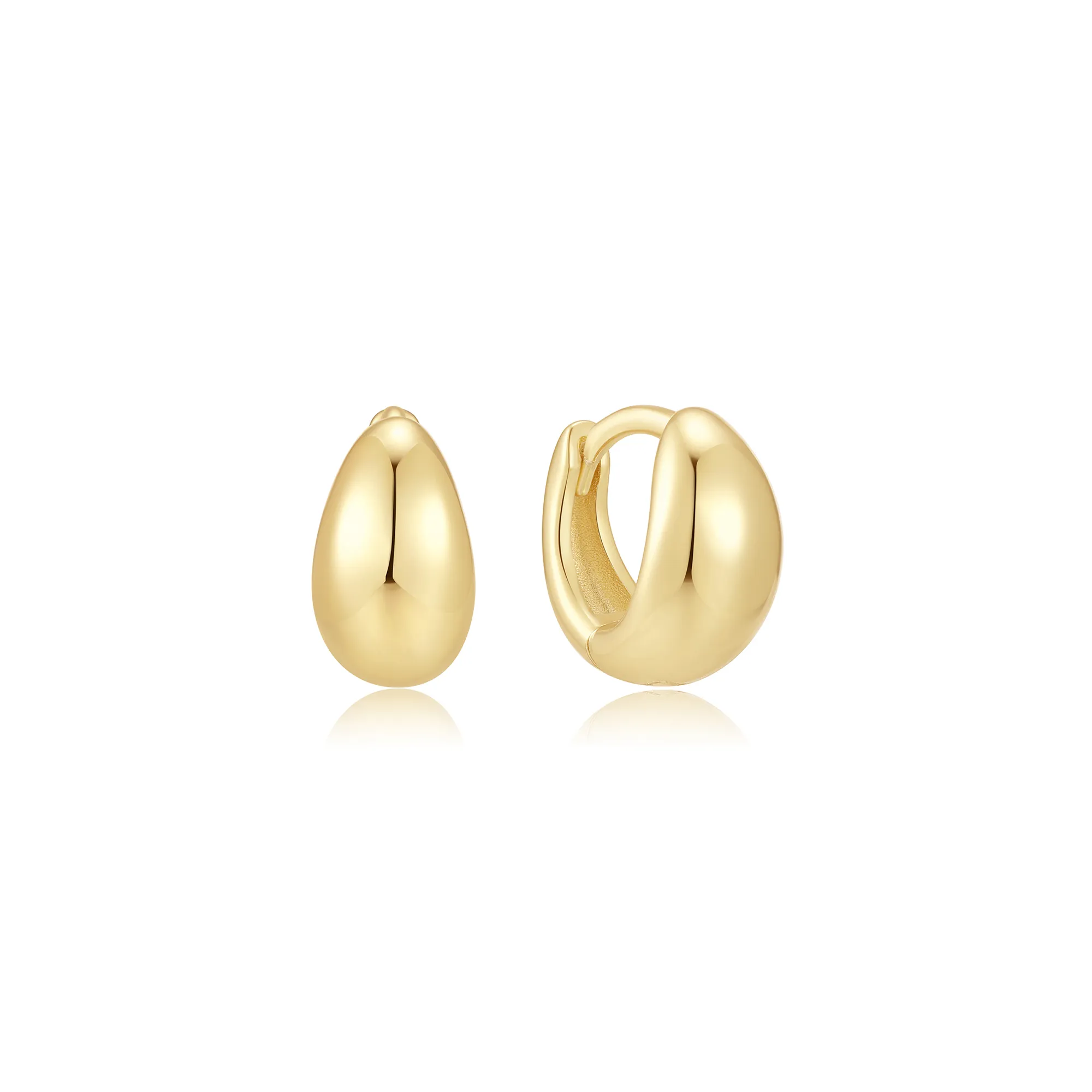 Ania Haie Gold Organic Dome Pebble Huggie Hoop Earrings