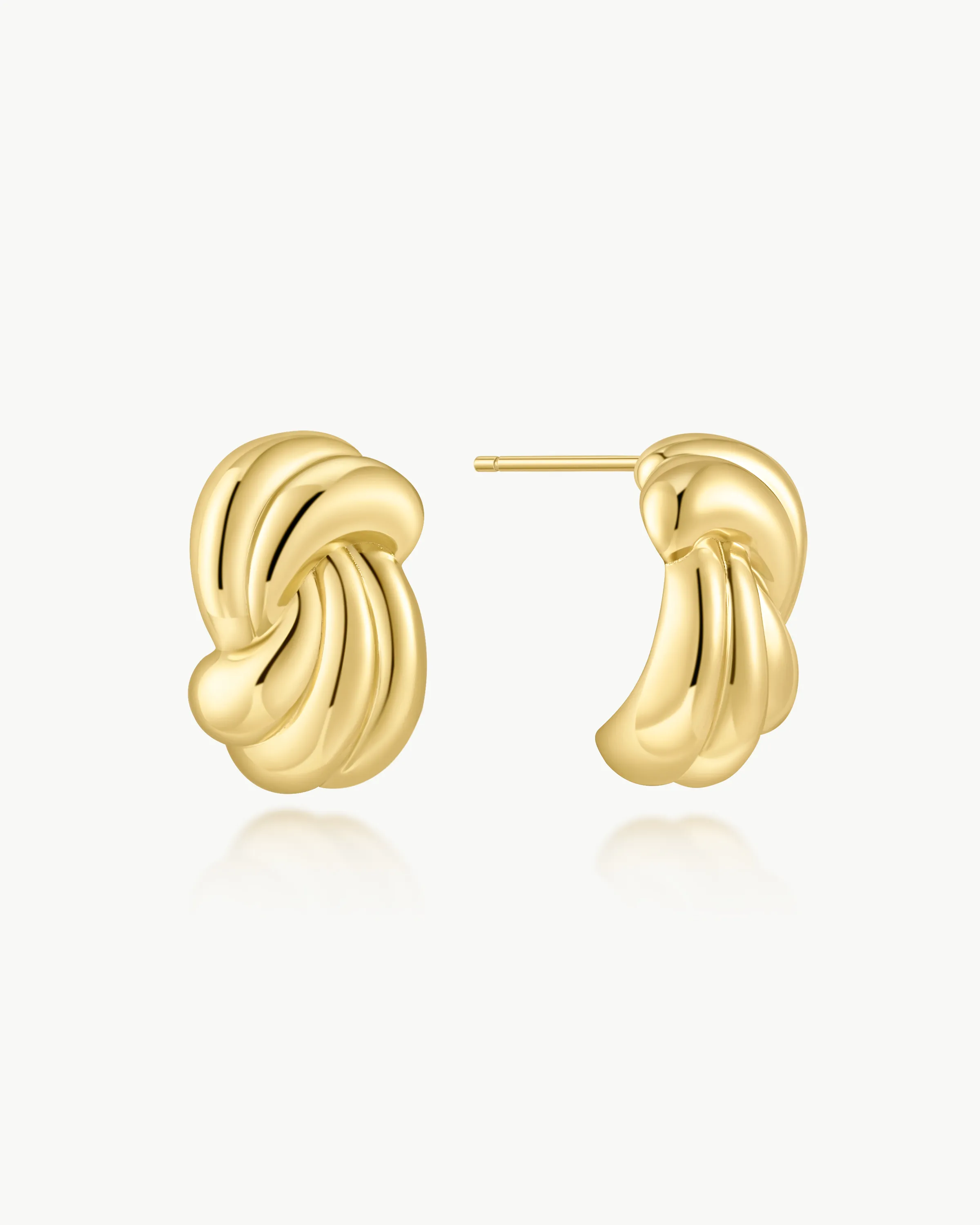 Ania Haie Gold Ripple Twist Stud Earrings