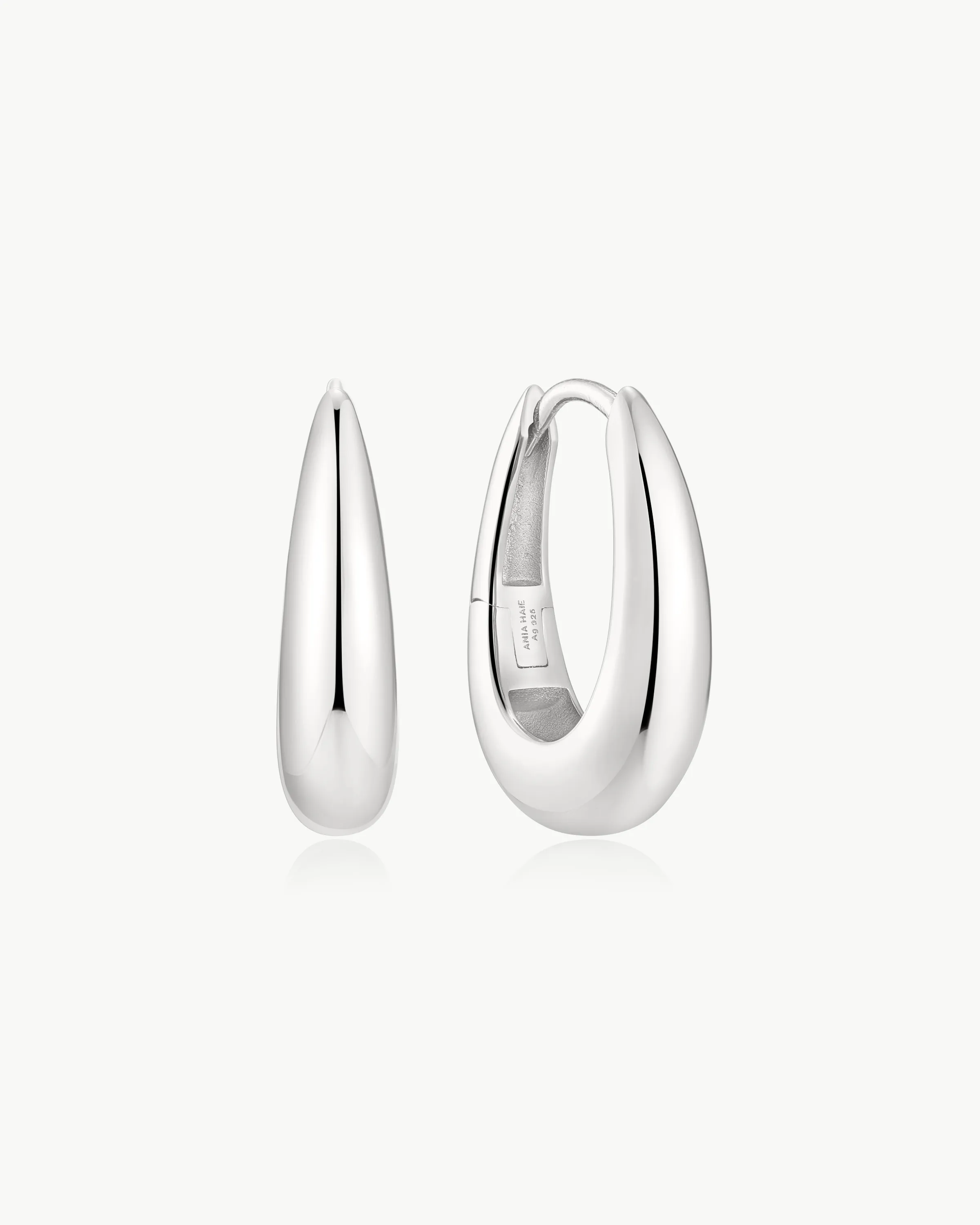 Ania Haie Silver Classic Dome Hoop Earrings