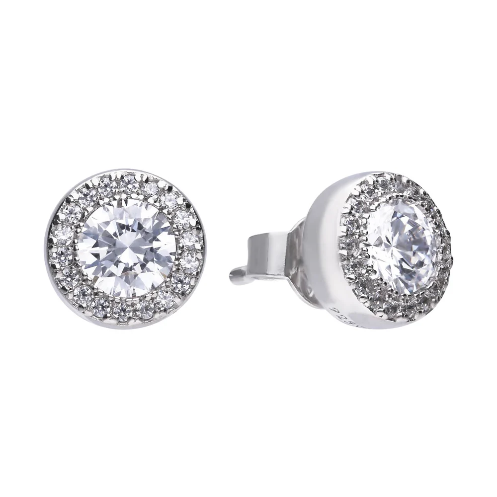 Diamonfire Round Cluster Stud Earrings
